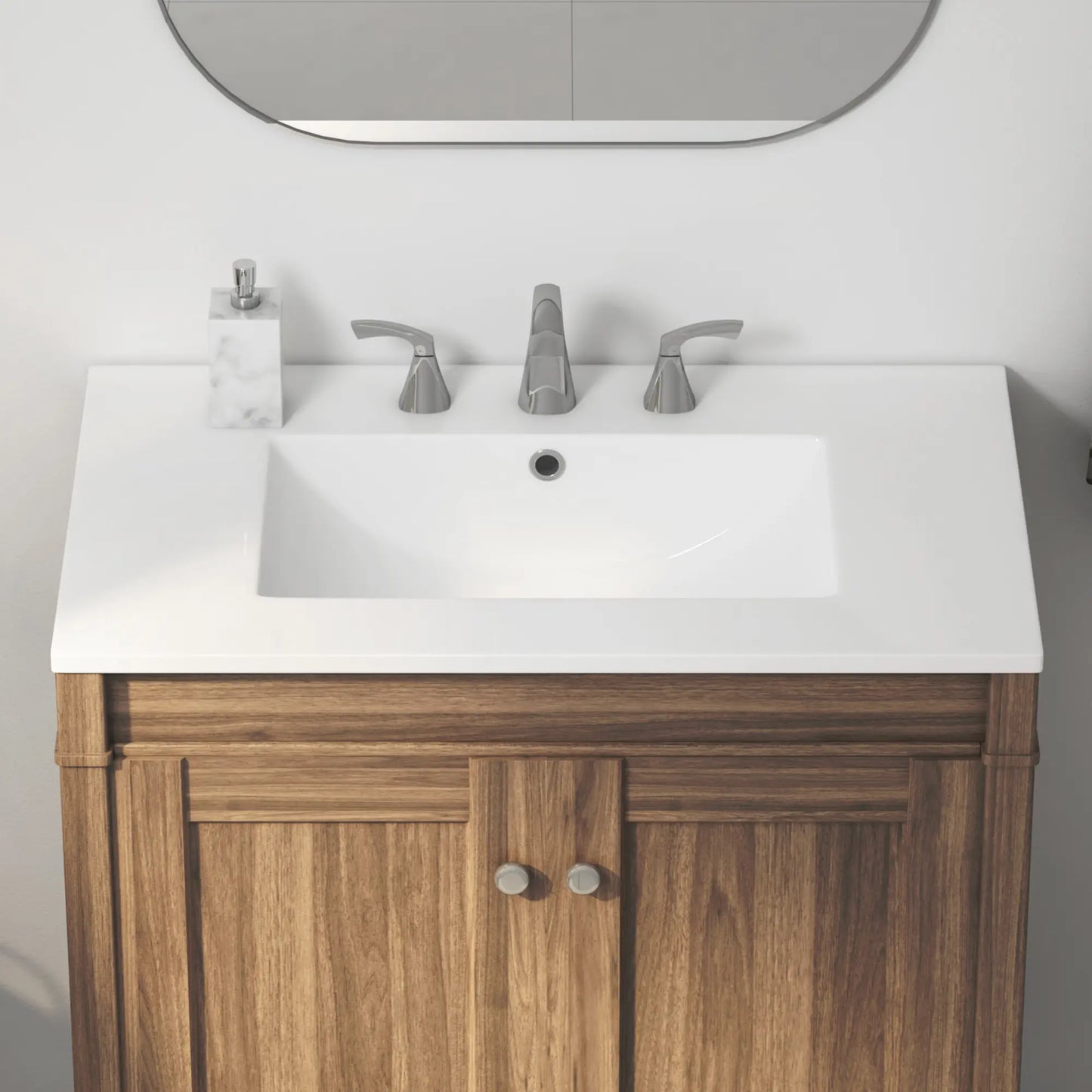 Tucson 30" x 18.25" Vitreous China Single Vanity Top Sink in White (Sink Only, No Vanity)