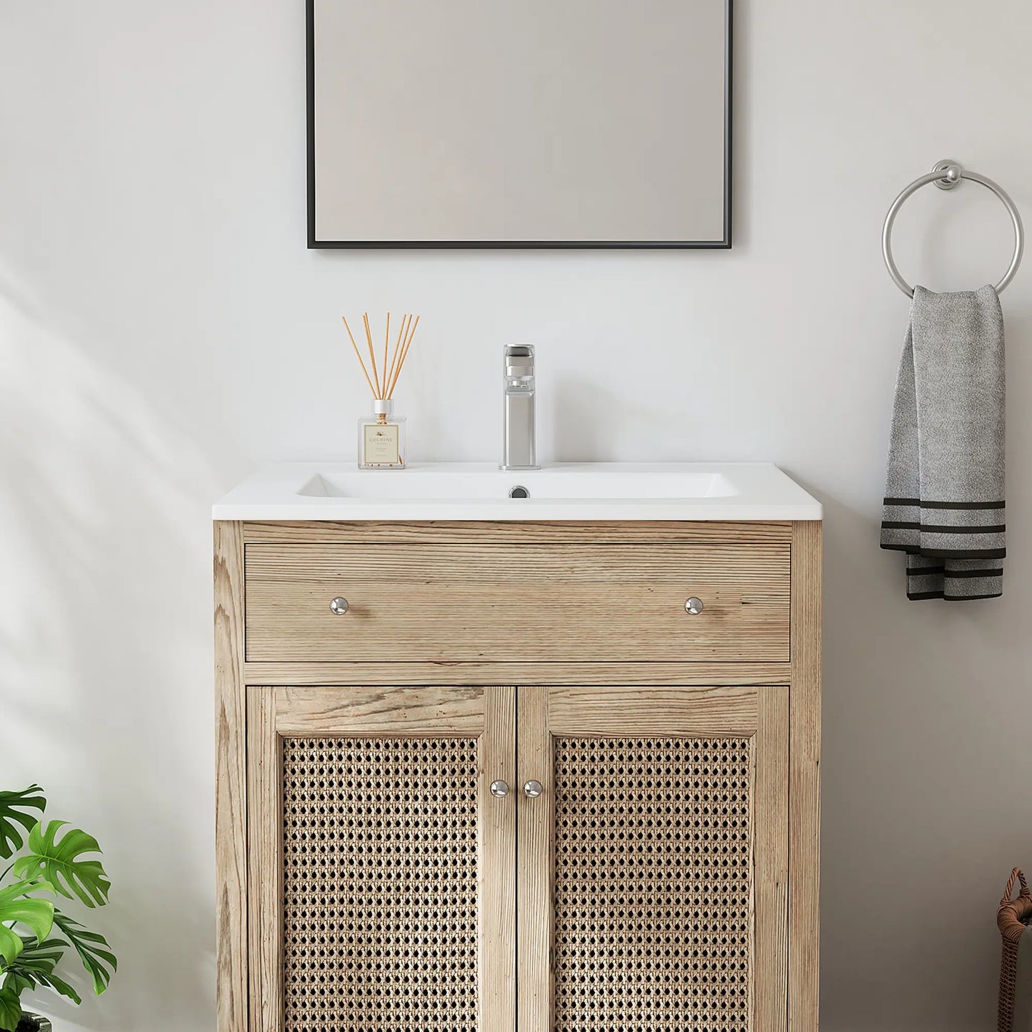 Dayton 25" x 22" Vitreous China Vanity Top Sink in White with Single Faucet Hole (Sink Only, No Vanity)