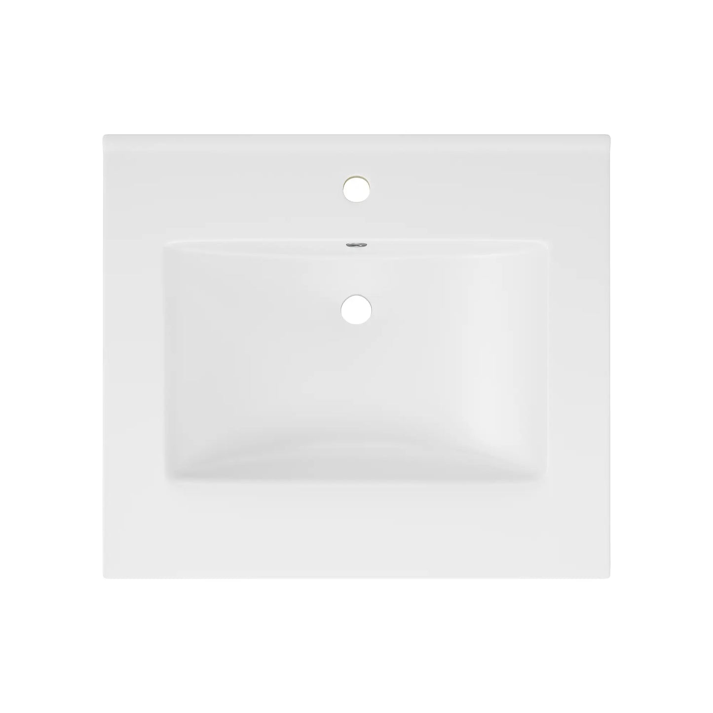 Dayton 25" x 22" Vitreous China Vanity Top Sink in White with Single Faucet Hole (Sink Only, No Vanity)