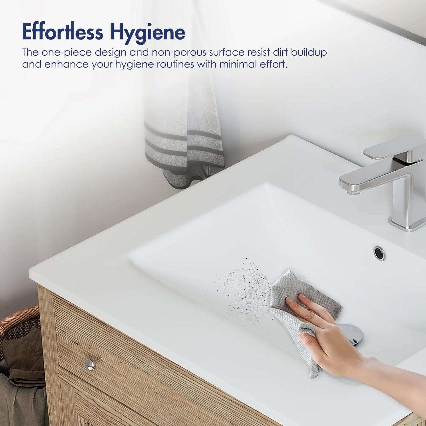 Dayton 25" x 22" Vitreous China Vanity Top Sink in White with Single Faucet Hole (Sink Only, No Vanity)