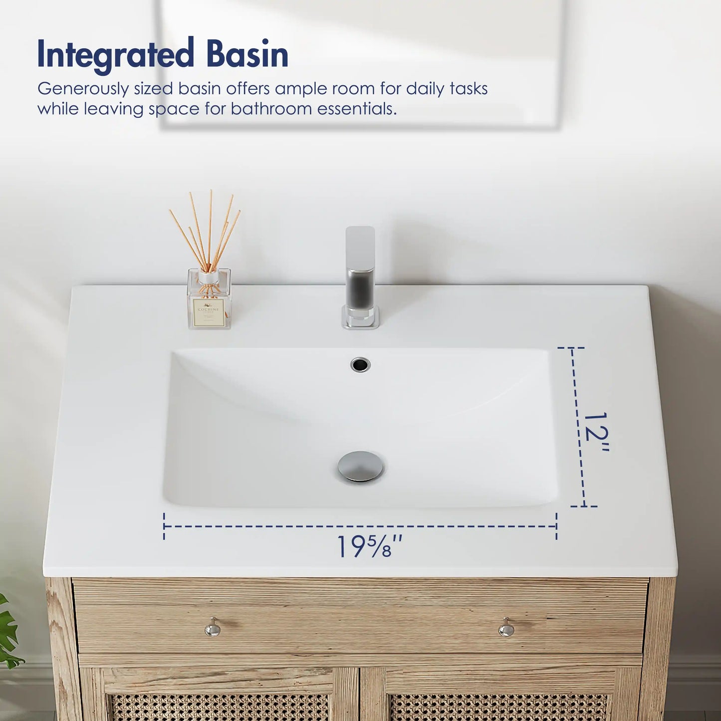 Dayton 31" x 22" White Rectangular Vitreous China Vanity Top Sink ( Sink Only )
