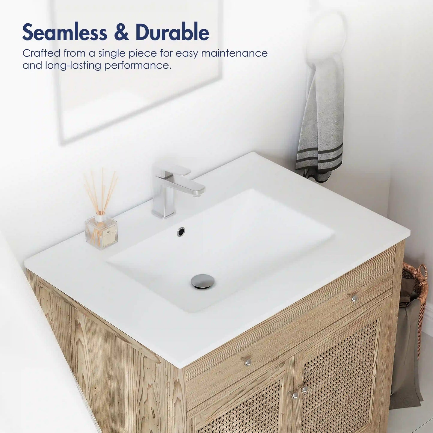 Dayton 31" x 22" White Rectangular Vitreous China Vanity Top Sink ( Sink Only )