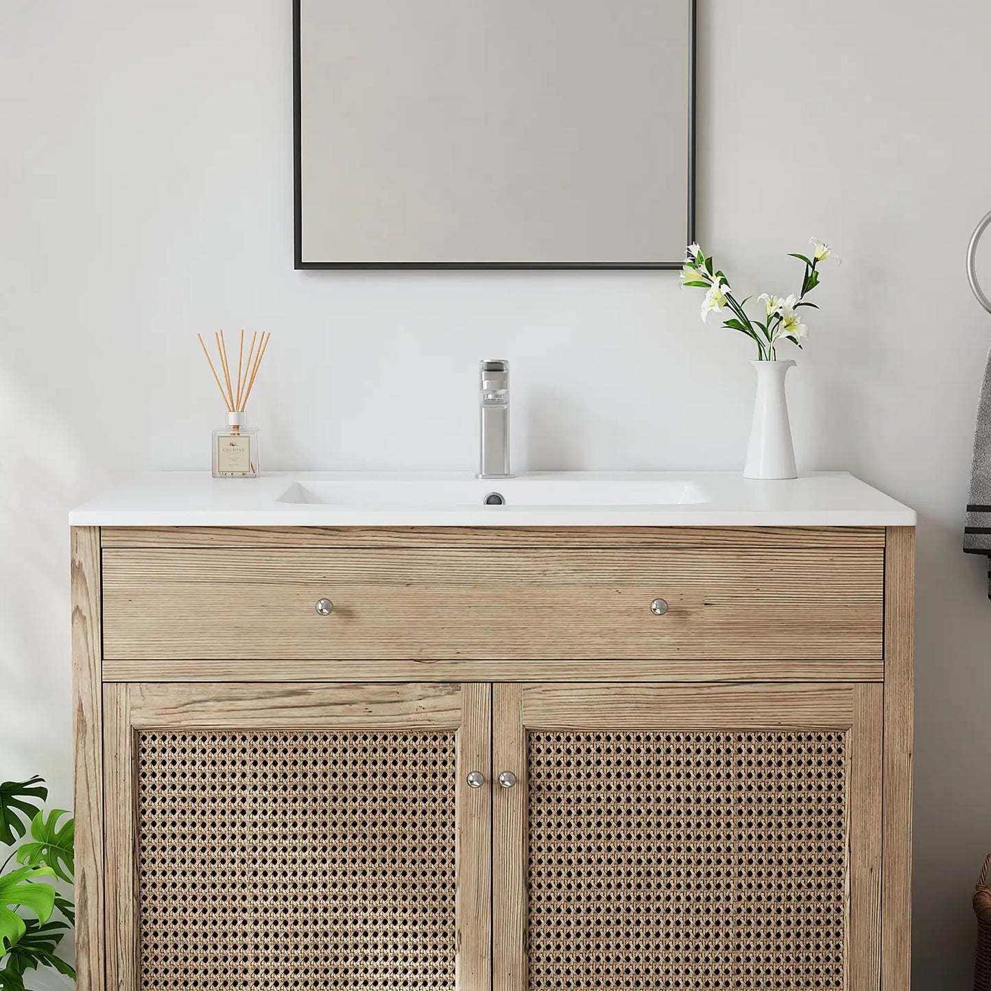 Dayton 37" x 22" Vitreous China Vanity Top Sink in White with Single Faucet Hole (Sink Only, No Vanity)