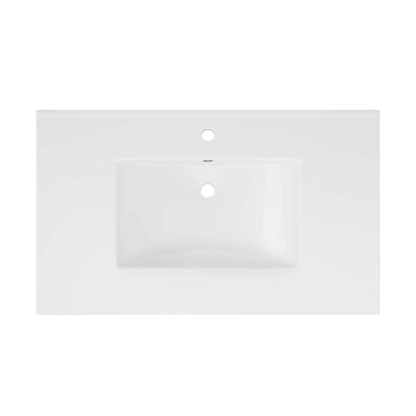 Dayton 37" x 22" Vitreous China Vanity Top Sink in White with Single Faucet Hole (Sink Only, No Vanity)