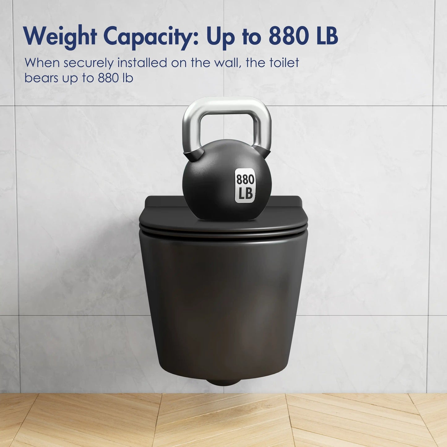Hampton Wall-Hung Elongated Toilet with In-Wall Tank, Dual Flush 0.8/1.6 GPF