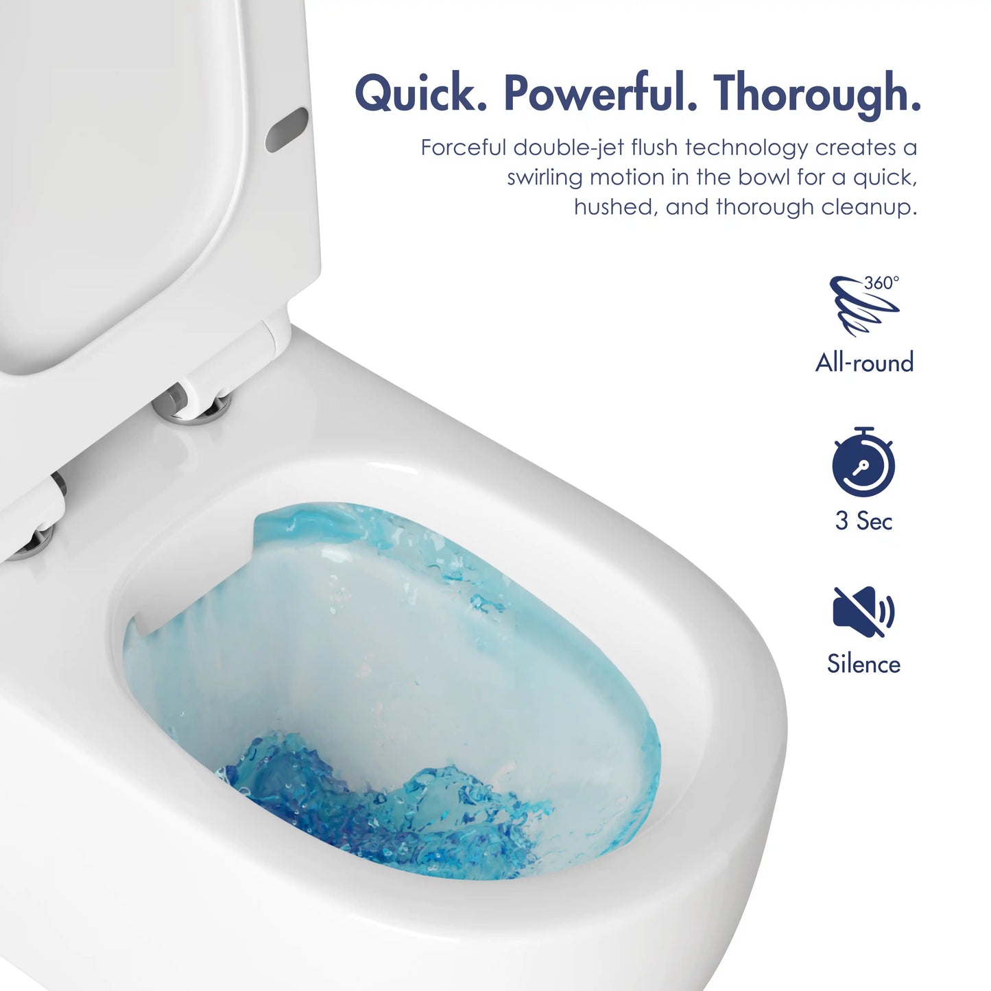 Hampton Wall-Hung Elongated Toilet with In-Wall Tank, Dual Flush 0.8/1.6 GPF