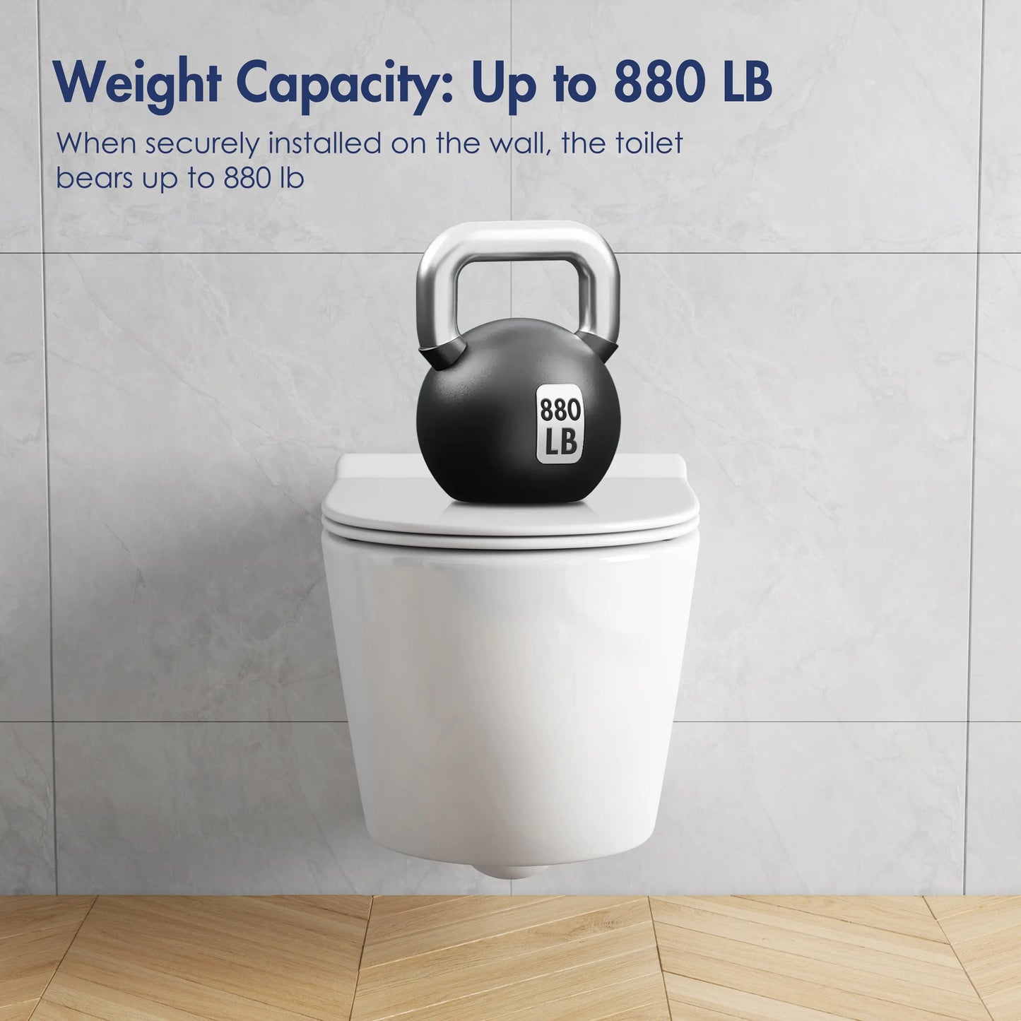 Hampton Wall-Hung Elongated Toilet with In-Wall Tank, Dual Flush 0.8/1.6 GPF