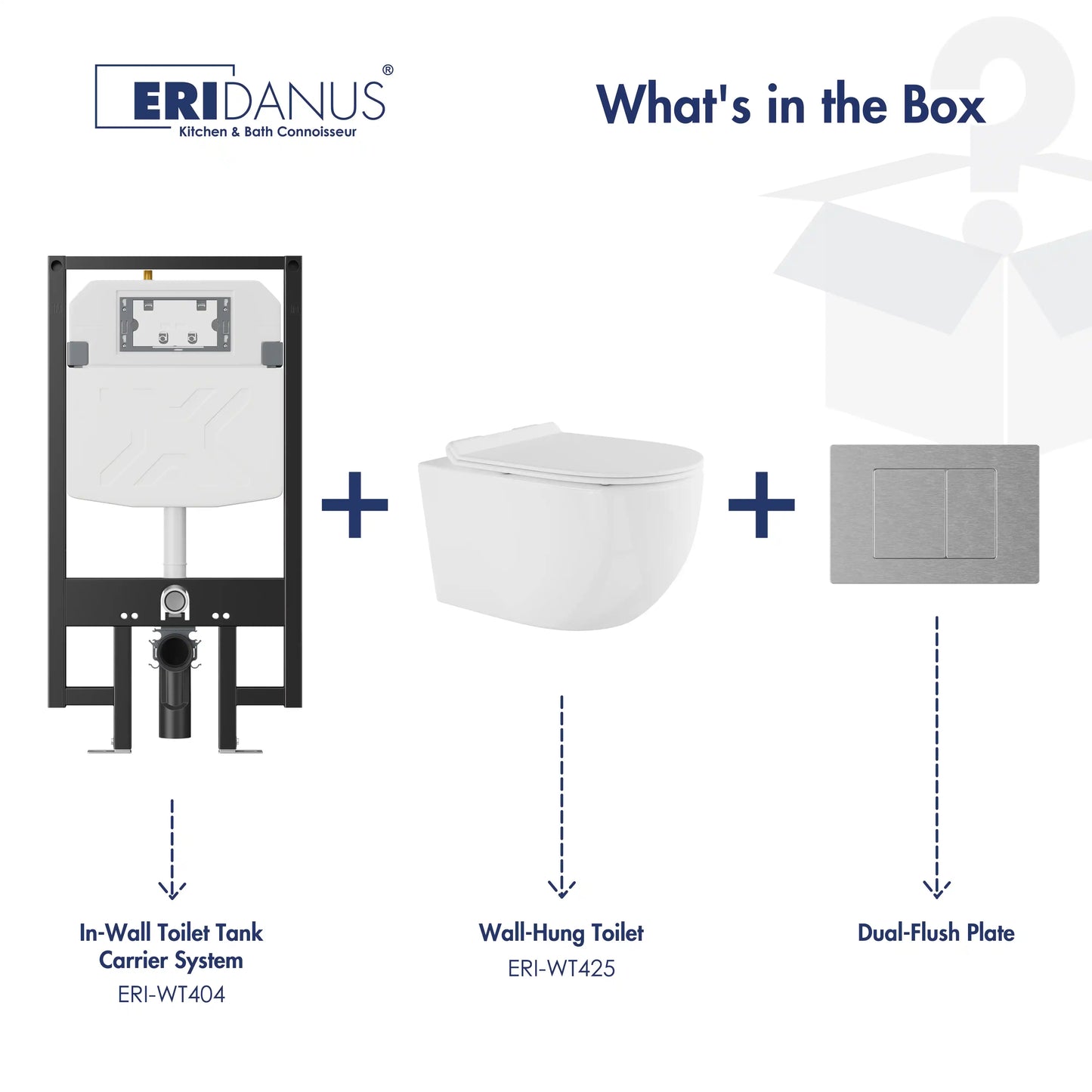 Capri Wall-Hung Rimless Elongated Toilet with In-Wall Tank, Dual Flush 0.8/1.6 GPF
