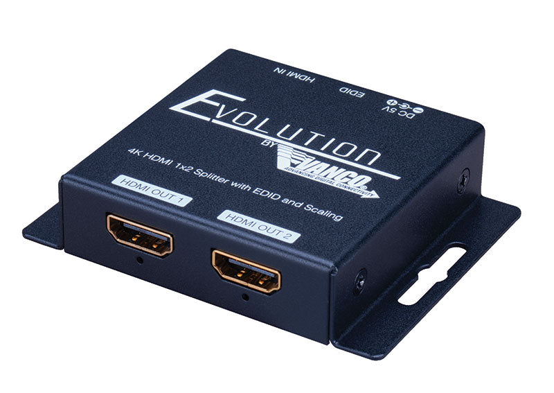 Vanco EVSP12SC 4K HDMI 1×2 Splitter with EDID and Scaling