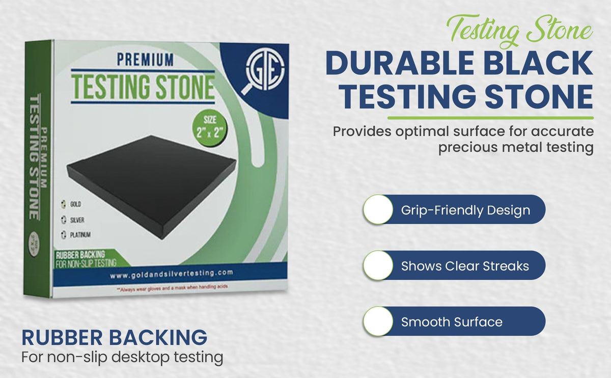 14K 18K Gold & Silver JSP Acid Jewelry Testing Kit with GTE Test stone