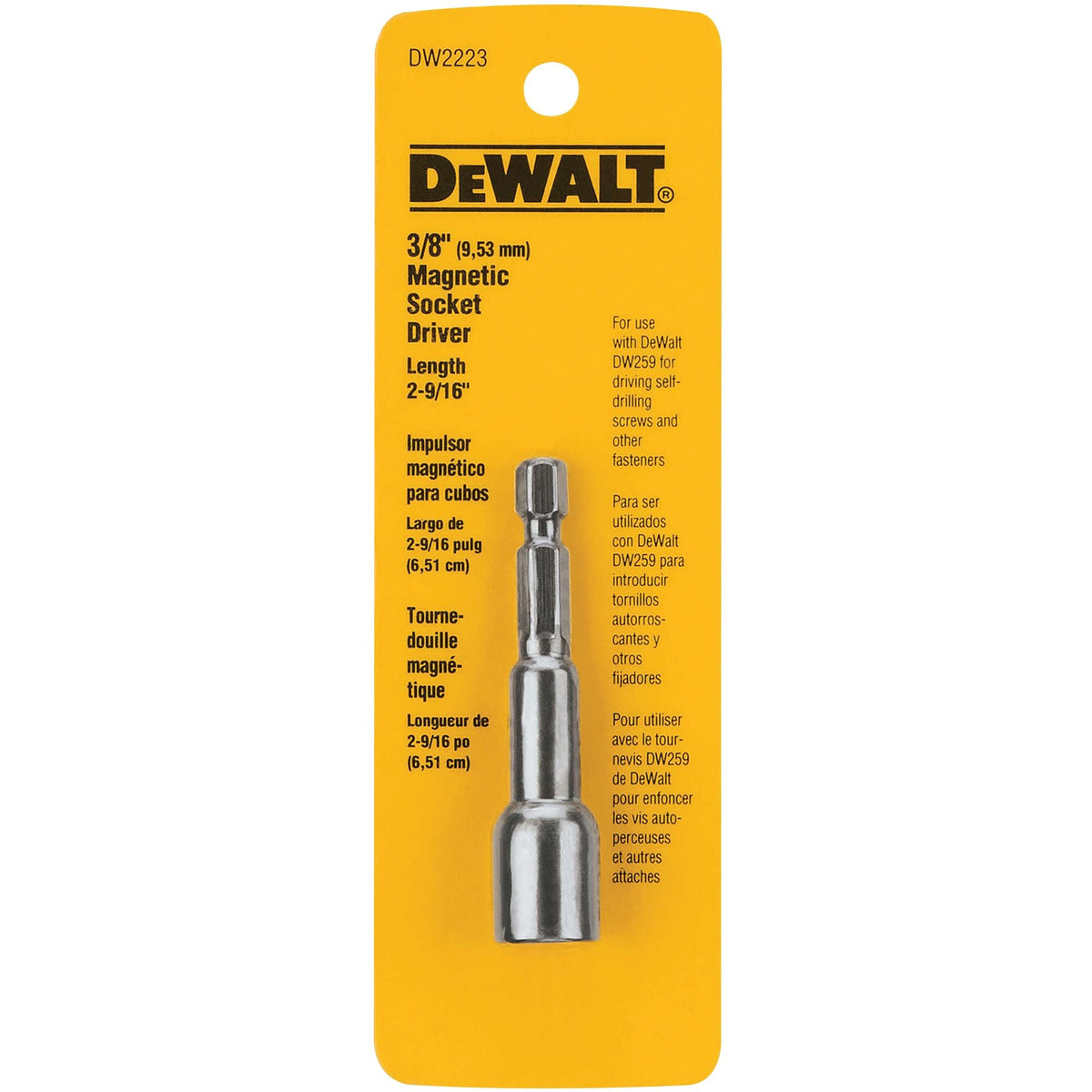 DeWalt DW2541IR G 1/4" Hex To 1/4" Sq Imp Ready Socket Adaptor