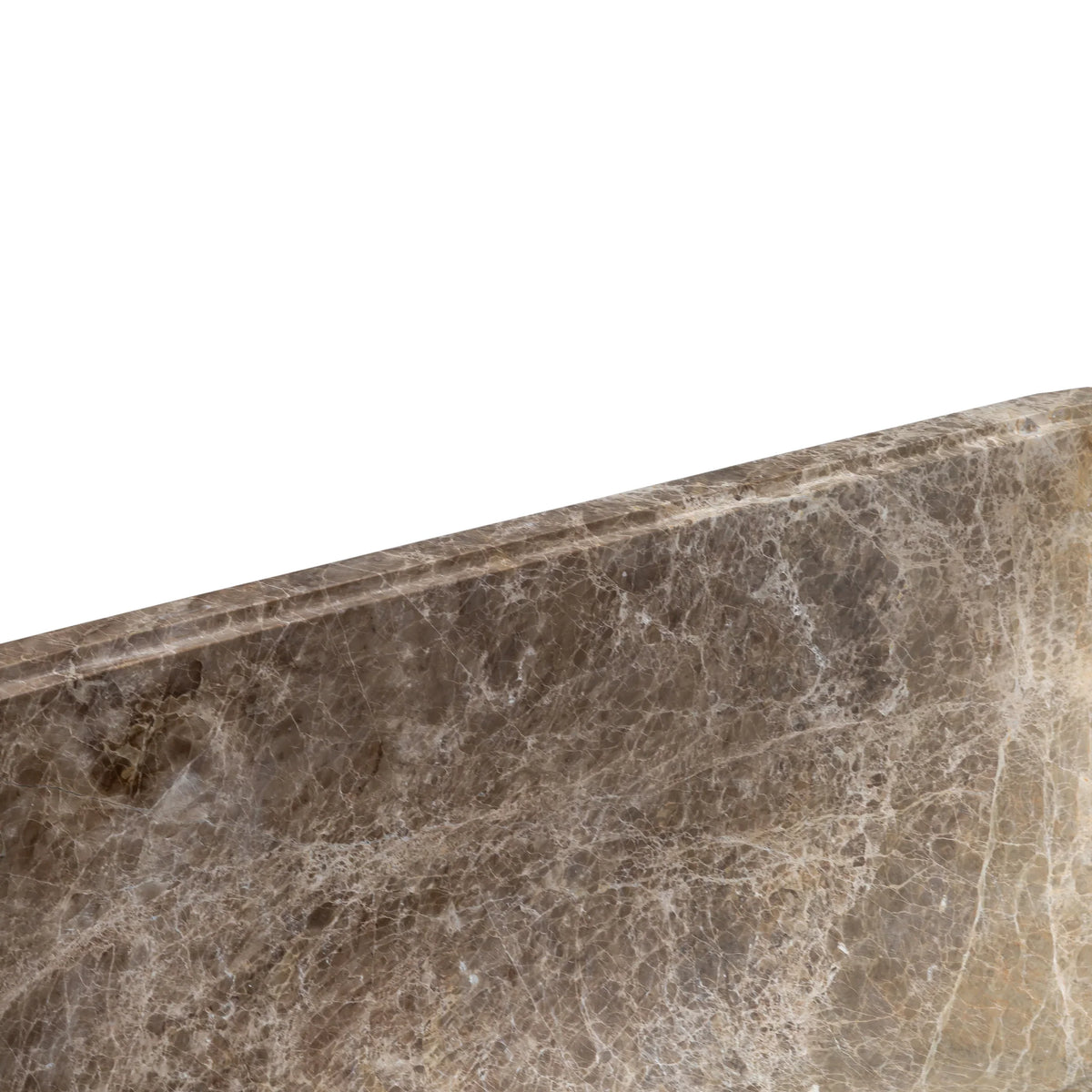 Solid Emperador Light Marble Hand-Carved Luxury Spa Bathtub - 29.5W x 67L x 19.5H
