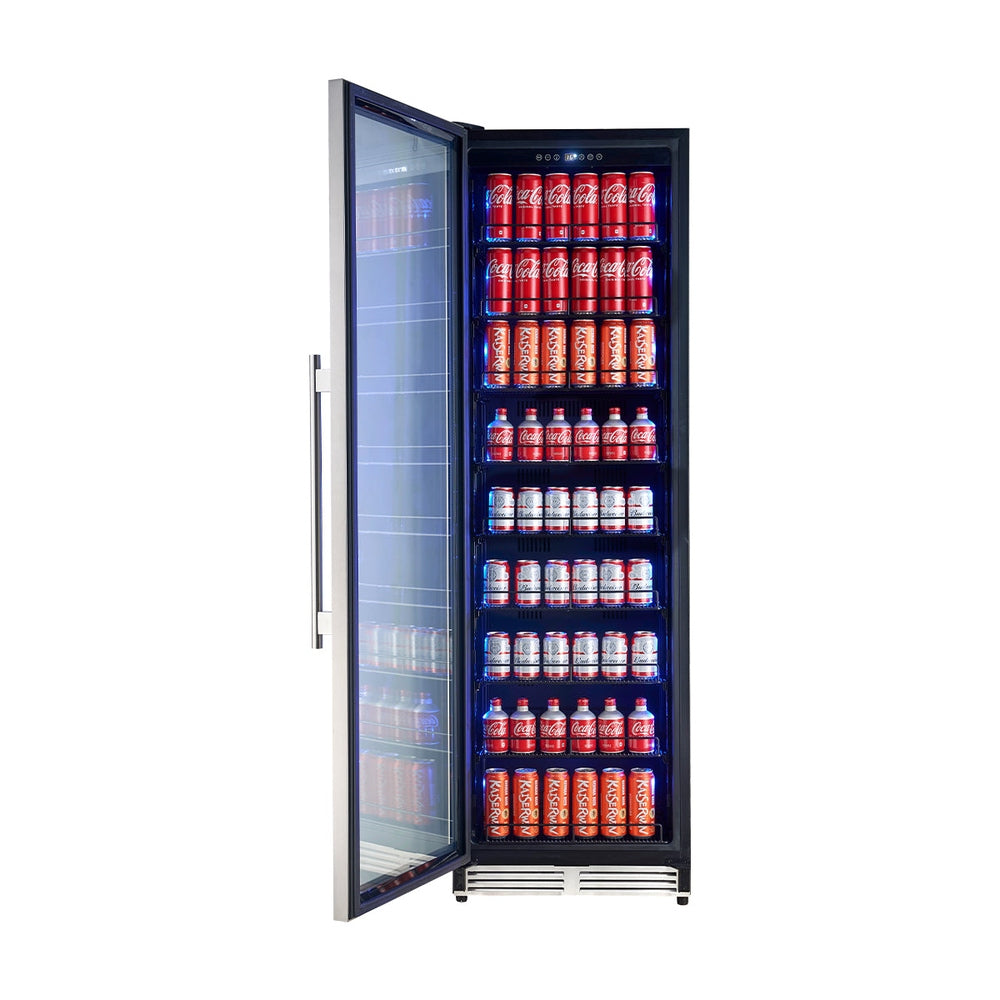 Forno Cesinali 24-Inch Built-In Beverage Cooler, 15.8 cu.ft, Stainless Steel, Dual Temperature Zones, LED Interior Lighting, Adjustable Shelves
