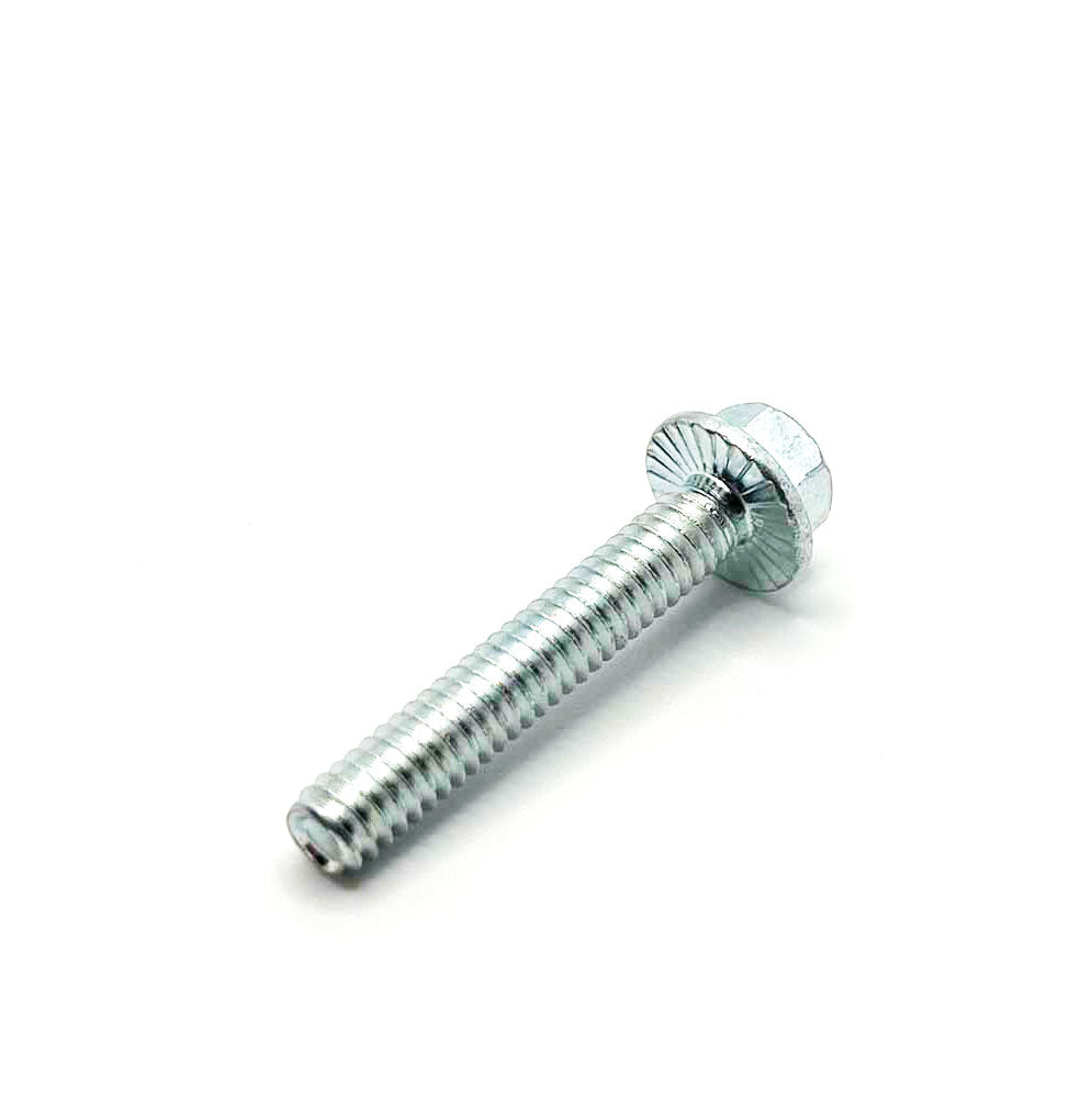 1/4-20 X 1-1/2in UNC Grade 5 Serrated Flange Bolt Clear Zinc
