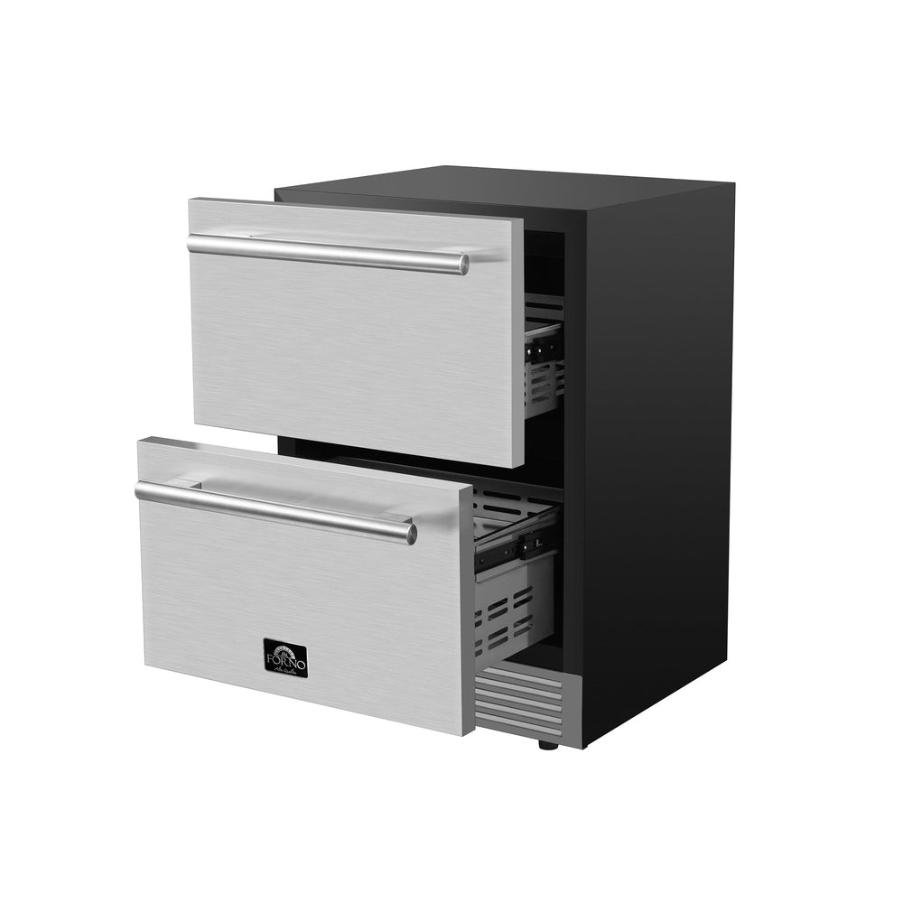 Forno Cosenza 24" Built-In Drawer Freezer with Ice Maker, 4.69 cu.ft.