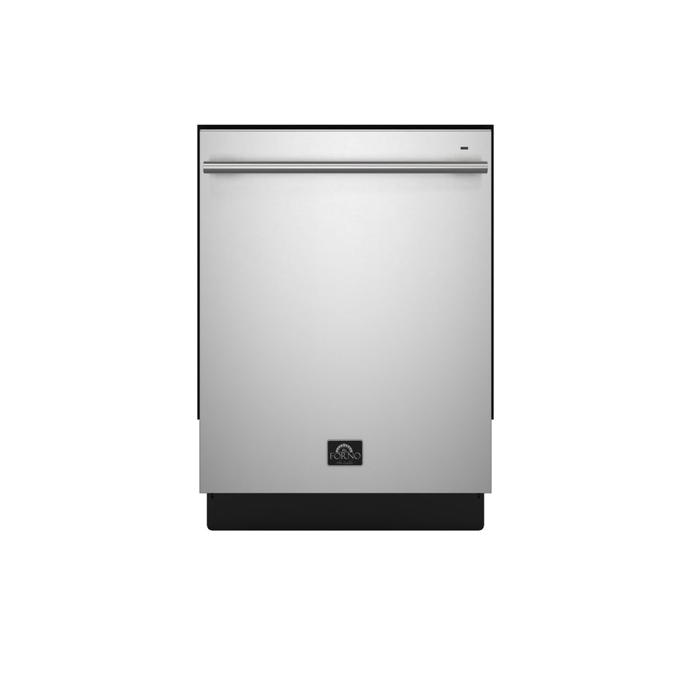 FORNO Premium 3-Piece Kitchen Bundle - 30" Electric Range, French Door Refrigerator, Built-In Dishwasher, Stainless Steel - FBDL-011-01US