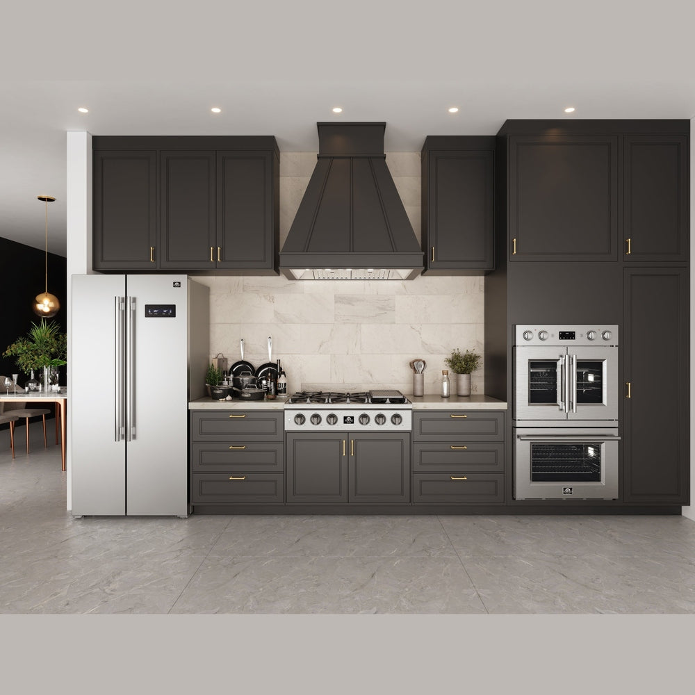 Forno Spezia Alta Qualita 36-Inch Pro-Style Gas Rangetop, Stainless Steel, 6 Sealed Burners, Continuous Cast Iron Grates, High Heat Output