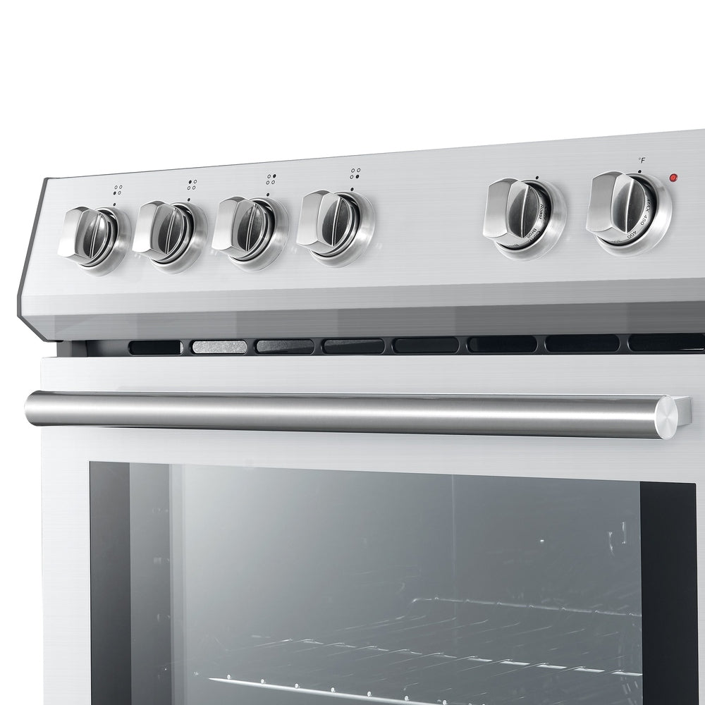 Forno Leonardo 30-Inch Stainless Steel Electric Range, True Convection, Energy Efficient