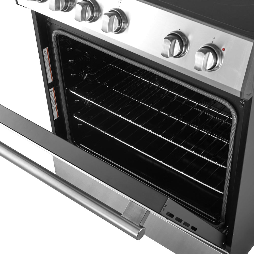 Forno Leonardo 30-Inch Stainless Steel Electric Range, True Convection, Energy Efficient