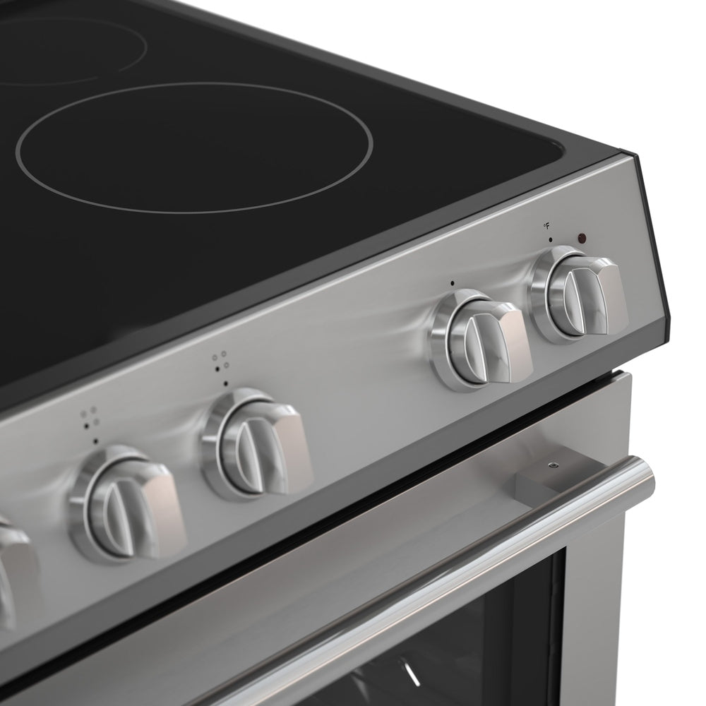 Forno Leonardo 30-Inch Stainless Steel Electric Range, True Convection, Energy Efficient
