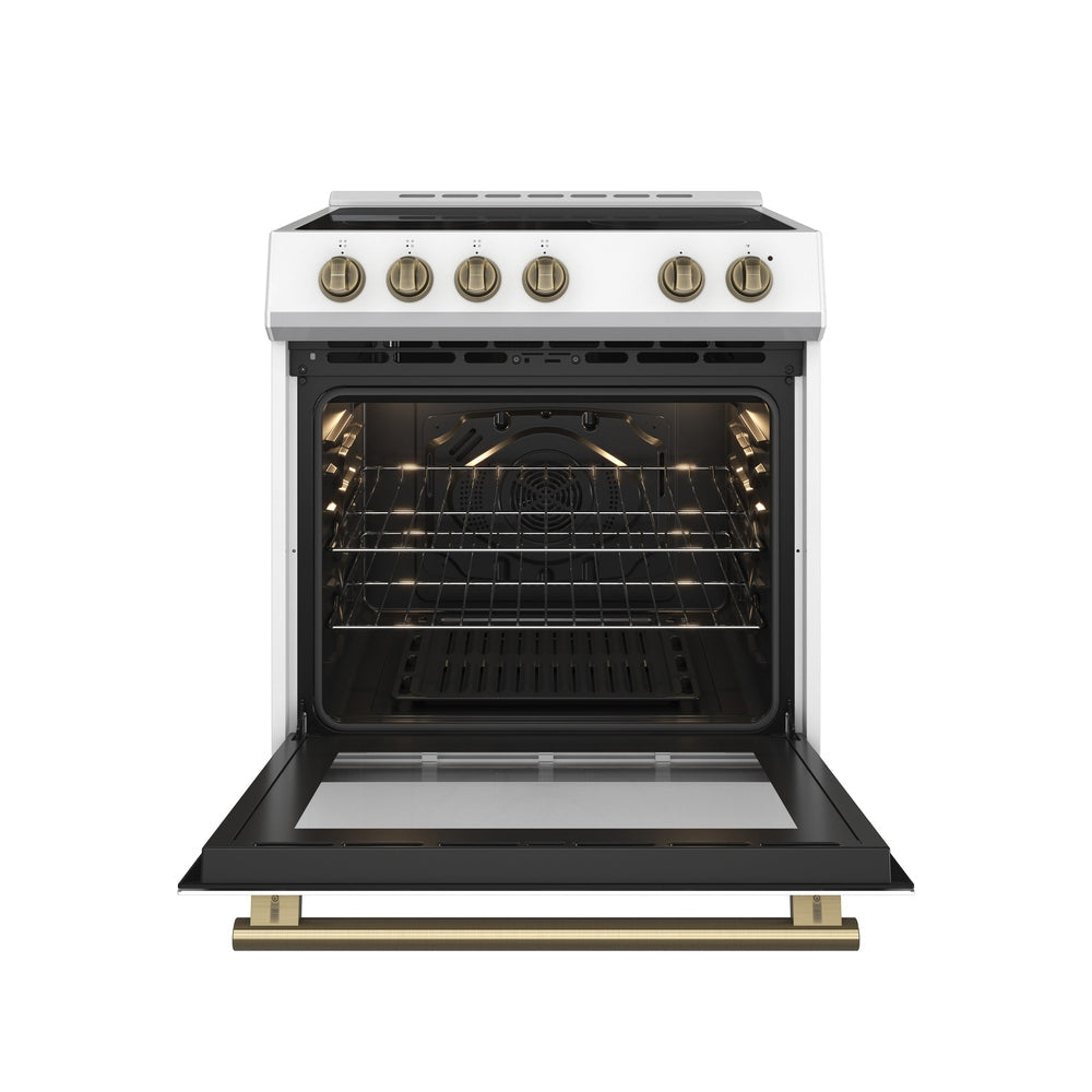 Forno Leonardo Espresso 30-Inch White Electric Range, True Convection, Energy Efficient