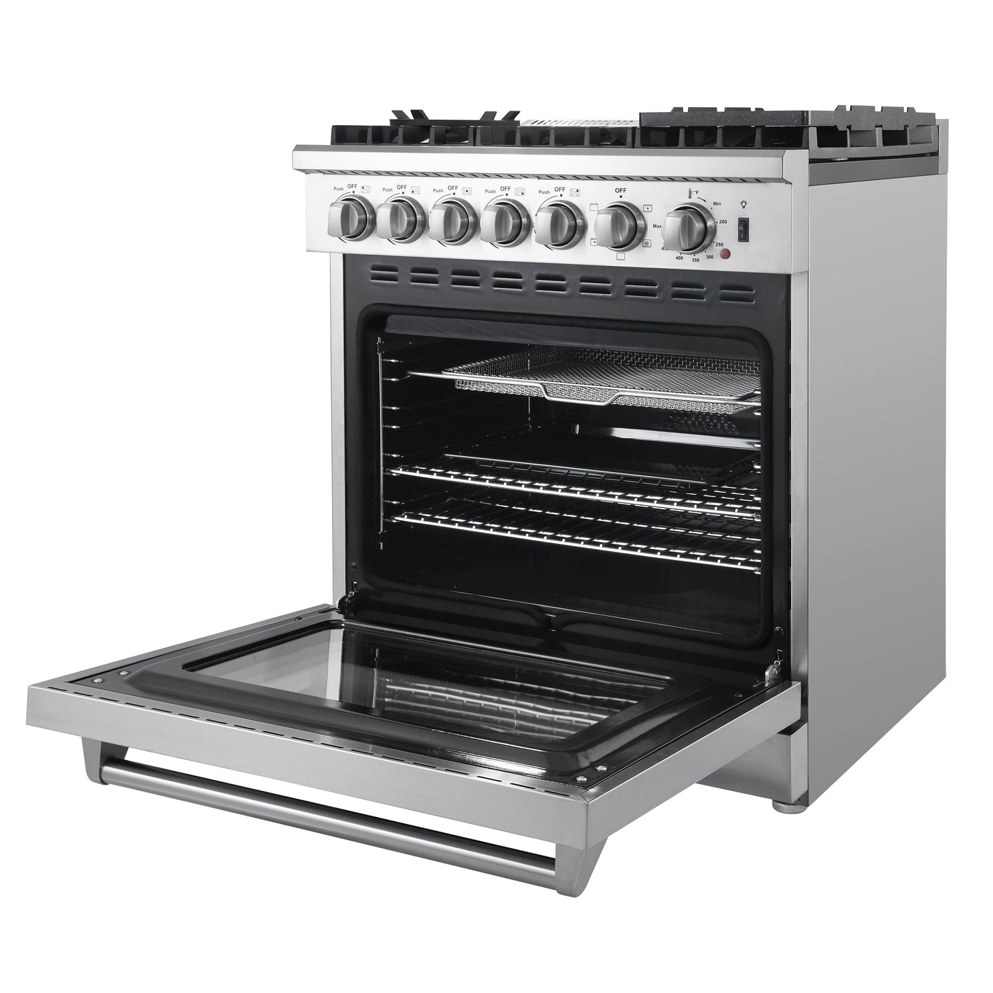 Forno Lazio 30-Inch Freestanding Dual Fuel Range, 5 Burners, True Convection Oven