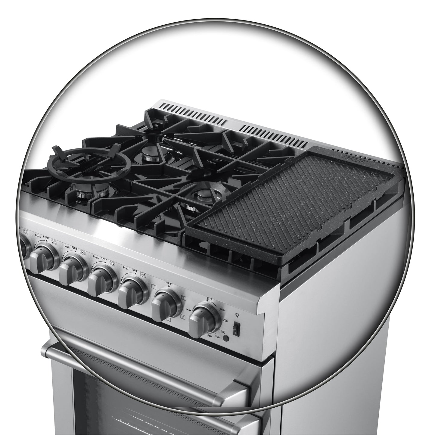 Forno Lazio 30-Inch Freestanding Dual Fuel Range, 5 Burners, True Convection Oven
