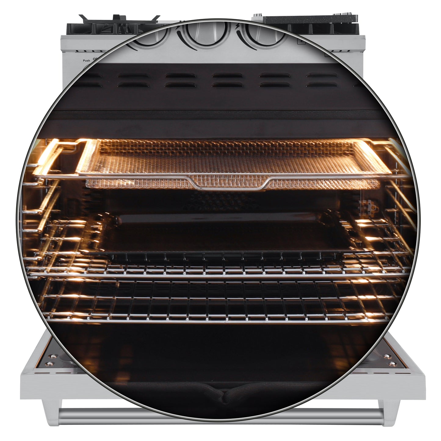 Forno Lazio 30-Inch Freestanding Dual Fuel Range, 5 Burners, True Convection Oven