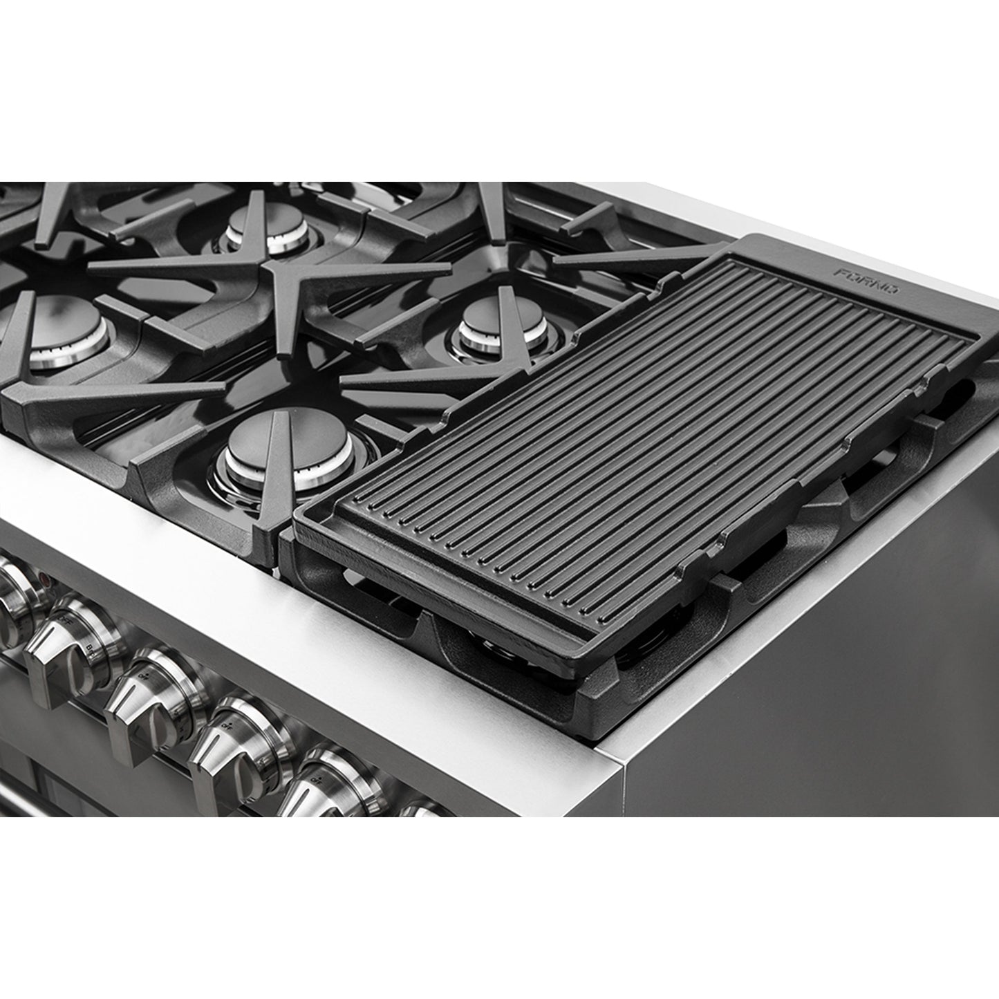 Forno Massimo 48-Inch Freestanding Gas Range, 8 Burners, True Convection Oven