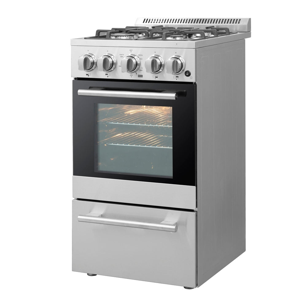 Forno Lamazze 20-Inch Freestanding Gas Range, Compact Design, Energy Efficient