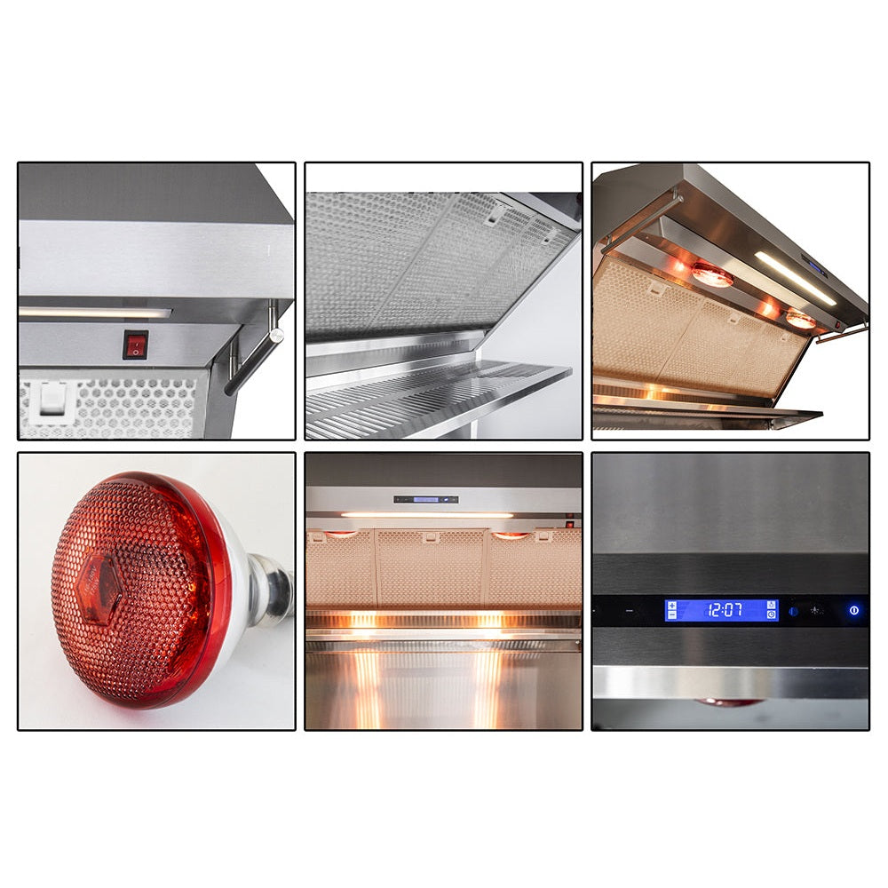 Forno Savona 36-Inch Wall Mount Range Hood, Hybrid Filters, Backsplash Included