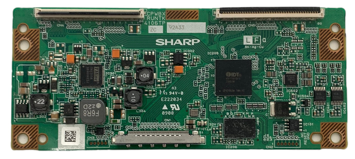 UNTK4106TPZC (CPWBX4106TSharp RPZC) T-Con Board