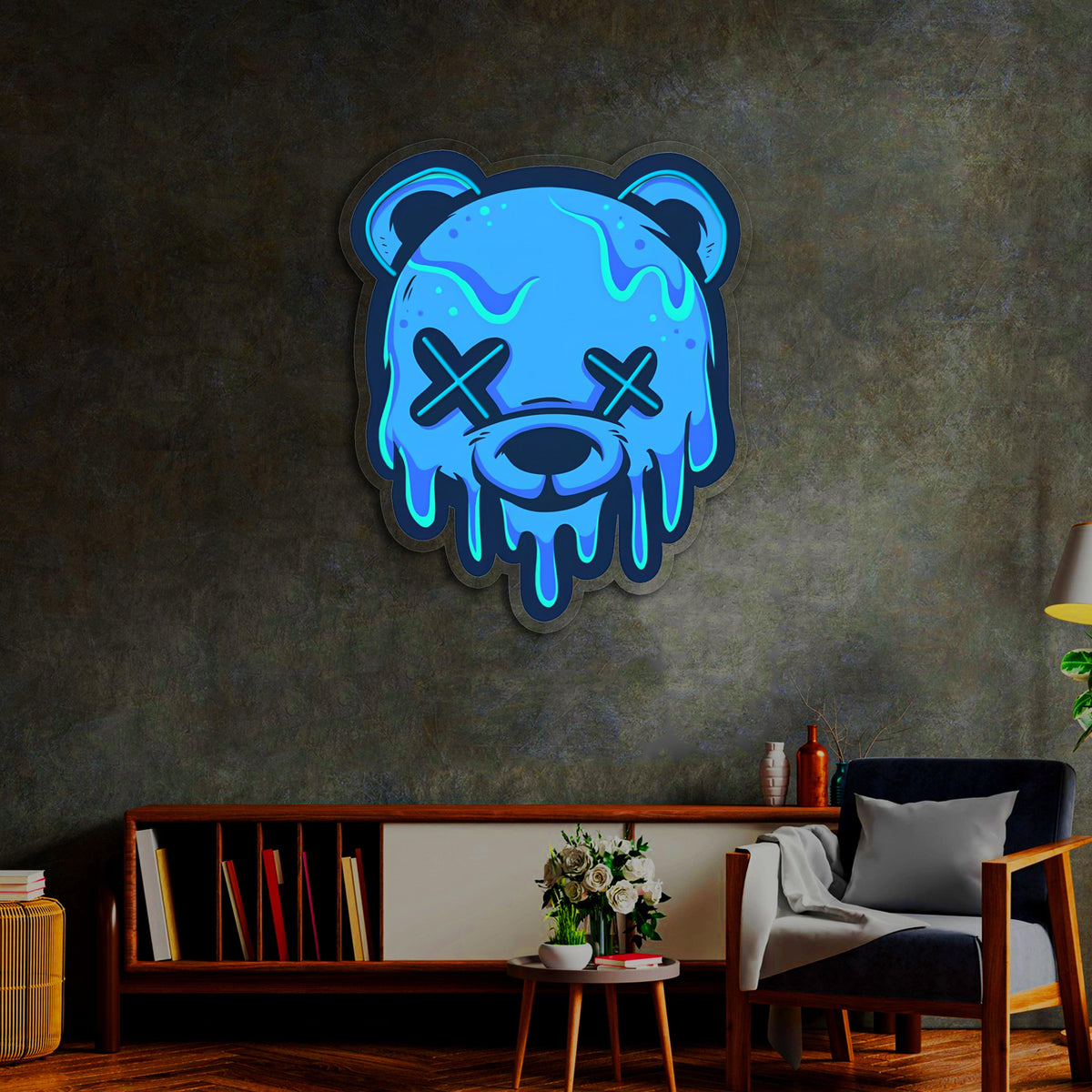 Custom Bear Neon Sign with Handcrafted LED Light Wall Art for Home and Business