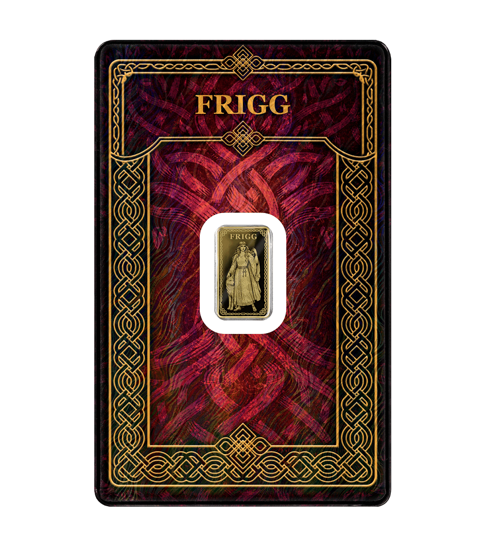 Germania Mint - Norse Gods Frigg 1/100 oz Gold Bar in Card