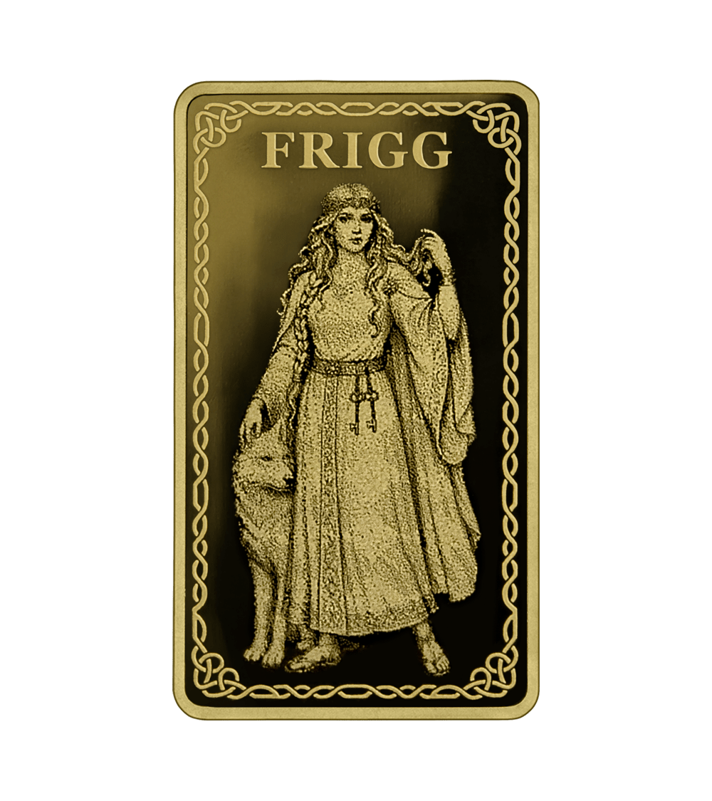 Germania Mint - Norse Gods Frigg 1/100 oz Gold Bar in Card