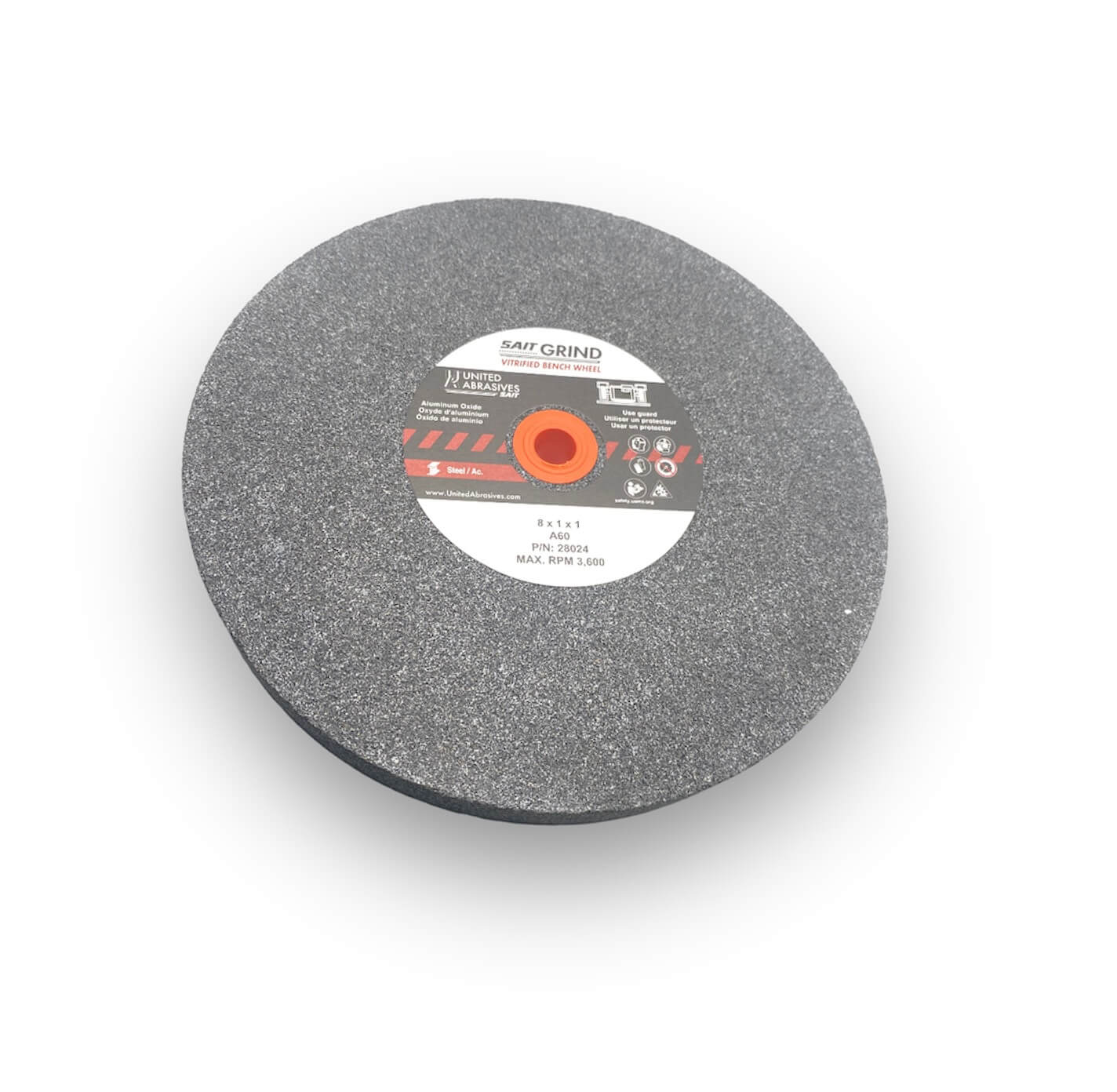 8 x 1 x 1in Medium Grit Grinding Wheel