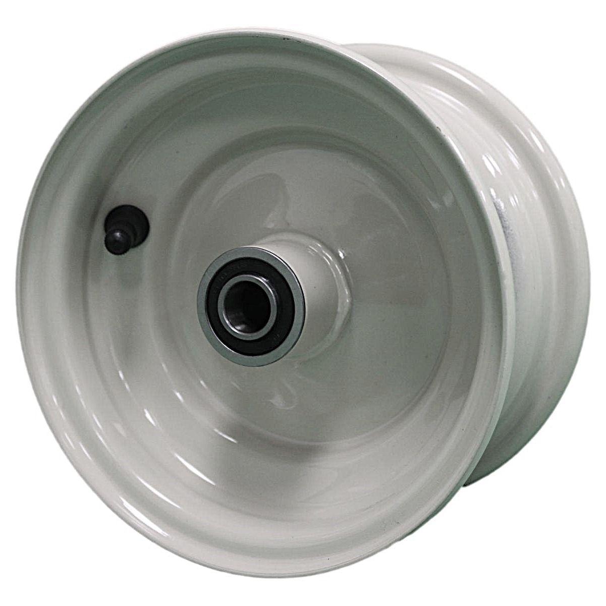 Antego 6x3.25 Tan Mower Wheels, 3.73-Inch Hub, 16 mm Bearings, 4-Pack