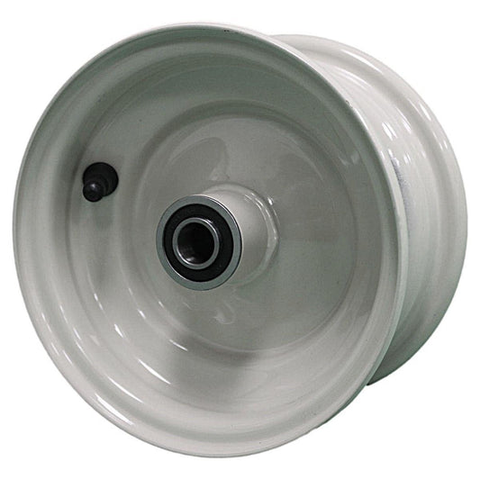 Antego 6x3.25 Tan Mower Wheels, 3.73-Inch Hub, 16 mm Bearings, 4-Pack