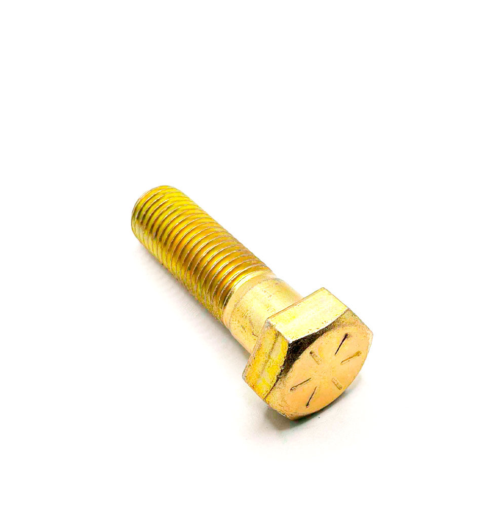 1-8 x 3-1/2in UNC Grade 8 Hex Cap Screw Yellow Zinc