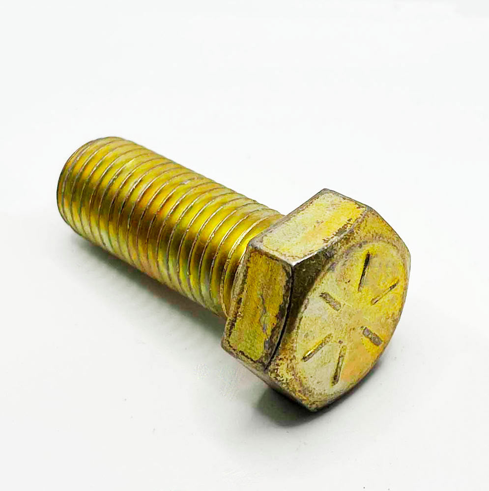 7/8-9 x 2-1/2in UNC Grade 8 Hex Cap Screw Yellow Zinc