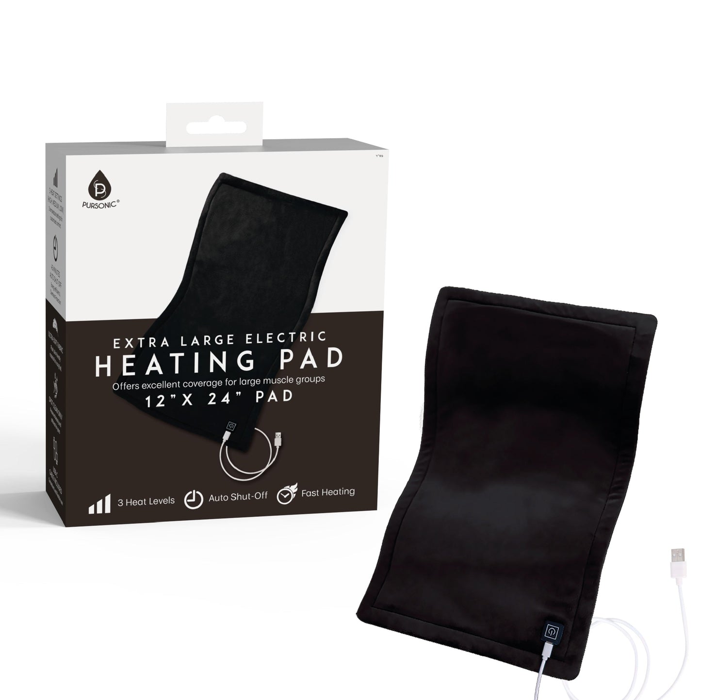 LED Fast Charging Power Bank & Extra Large Electric Heating Pad