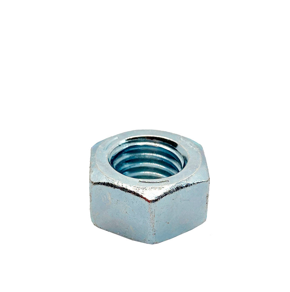 9/16-12in UNC Grade 5 Hex Nut Clear Zinc