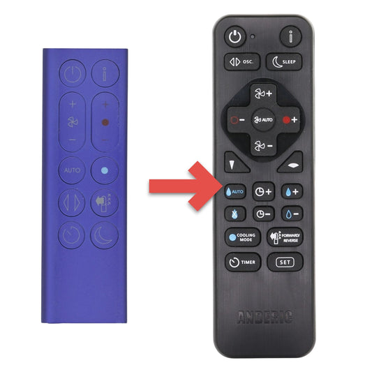 Anderic Substitute for Dyson HP09 / HP2 / HP12 / HP06 Gold Purifier Hot Cool De-NOx Formaldehyde Fan Remote Control 969897 [RRDYS01.2]