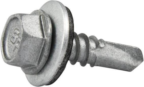 14-14 x 1 1/4 Hex Washer Head Self Drilling Screw TEK 3 with Neo Washer Strong-Shield Coated