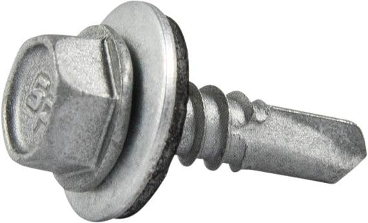 14-14 x 3 Hex Washer Head Self Drilling Screw TEK 3 with Neo Washer Strong-Shield Coated