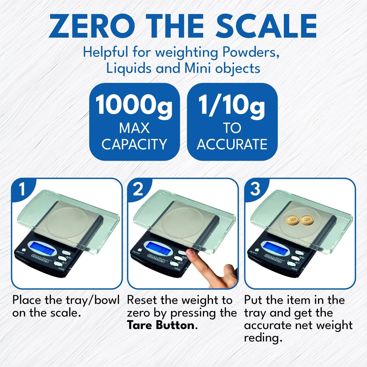 DigiWeigh DW-1000BX Digital Scale – 1000g x 0.1g | Multi-Mode Precision for Jewelry, Herbs, Soaps, Crafts, Shipping & More