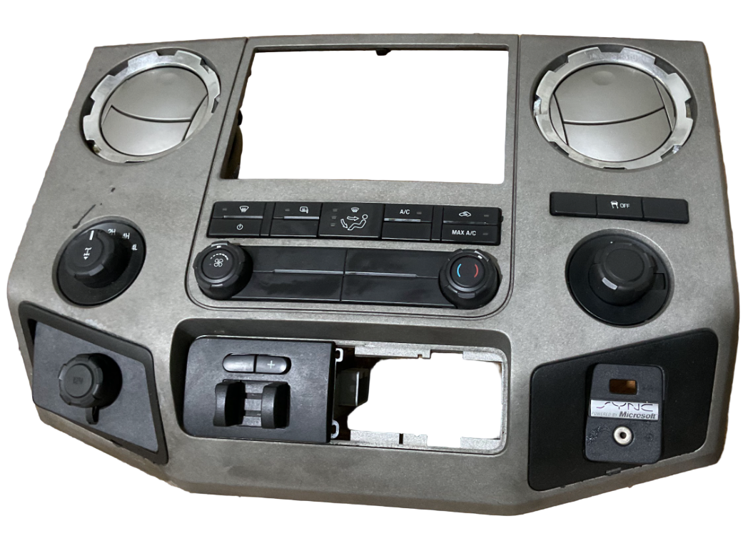 11-16 Ford F-250/350/450 Radio Bezel Gray USED OEM P# BC34-2504302-C