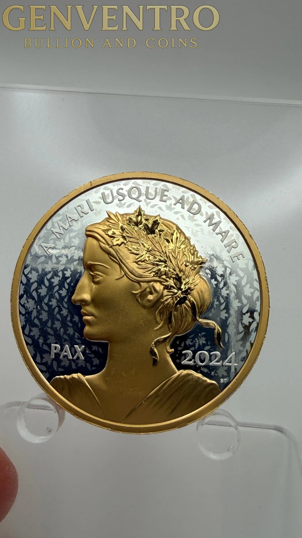 2024 Canada Peace Dollar 1 oz Fine Silver Gilded Proof UHR