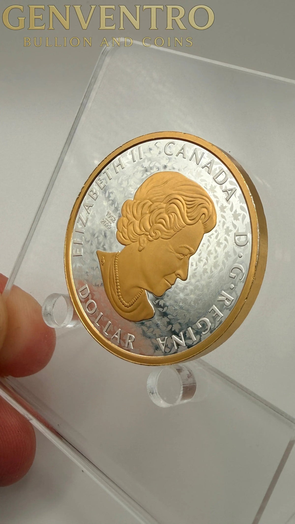 2024 Canada Peace Dollar 1 oz Fine Silver Gilded Proof UHR
