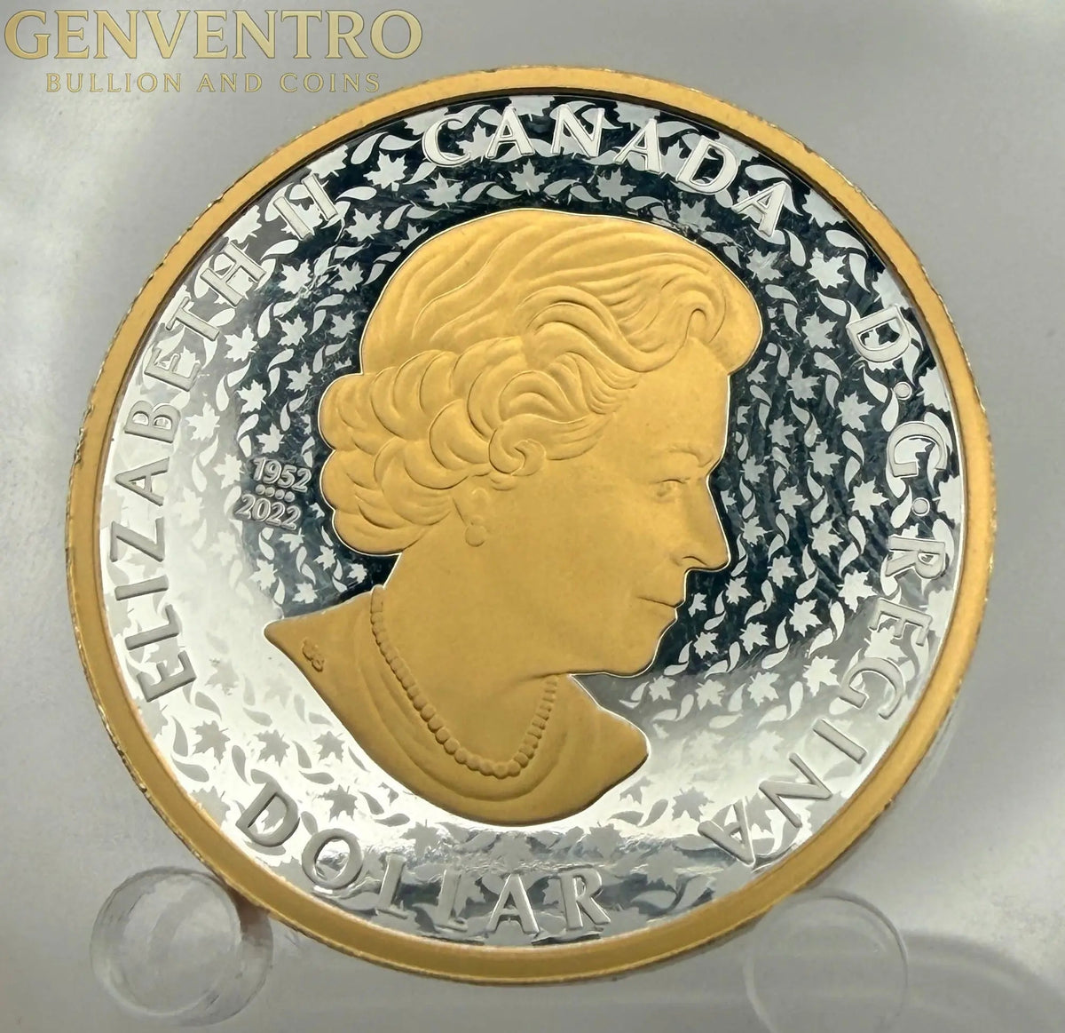 2024 Canada Peace Dollar 1 oz Fine Silver Gilded Proof UHR